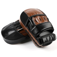 Guantes de Boxeo (1 Par) 24x18cm, Cuero de Microfibra, Espuma EVA, Diseño Curvo, Malla Transpirable, Correa de Velcro para Muñeca, Almohadillas de Golpeo