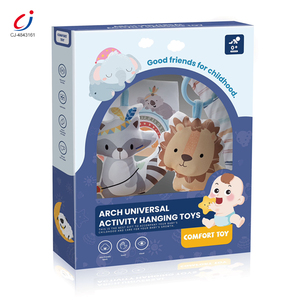 Chengji <span class=keywords><strong>poussette</strong></span> arc jouets dessin animé sensoriel cognitif bébé éducation précoce Animal bébé hochet <span class=keywords><strong>en</strong></span> peluche <span class=keywords><strong>confort</strong></span> apaisant - Product Image 5