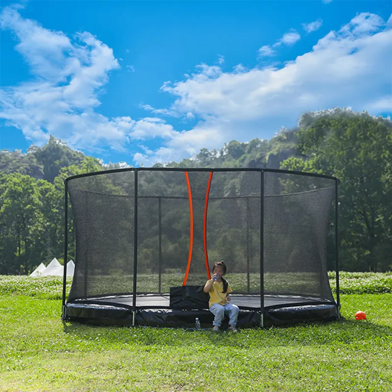 Zoshine 10FT 12FT 14FT 16FT large trampoline for sale Outside inground Trampoline for adults and kids with enclosure net