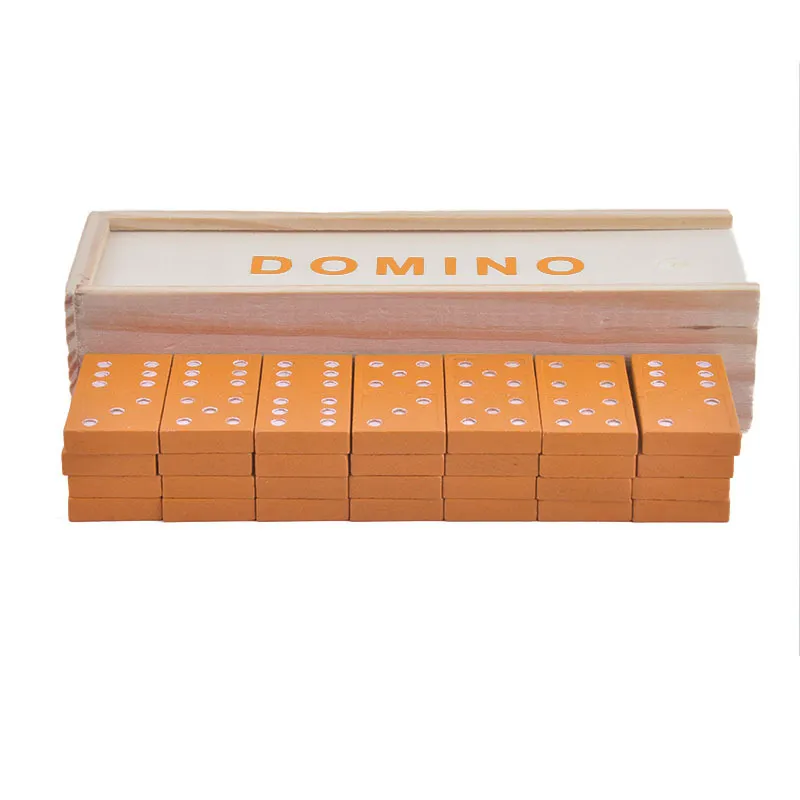 Jeu de dominos double six dans une boîte de rangement, pour les familles et les enfants de 8 ans et plus