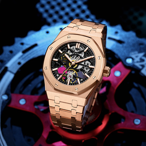 Best-selling Classic Stainless Steel Case Tourbillon Automatic Mechanical Watch Luxury Hollow Dial Luminous <strong>CHANCE</strong> JC-9-005G-4 - Product Image 5