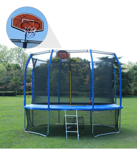 Trampoline multifonctionnel d'extérieur en gros pour usine avec panier de basket et échelle, trampoline de fitness pour jeux en extérieur - Product Image 2