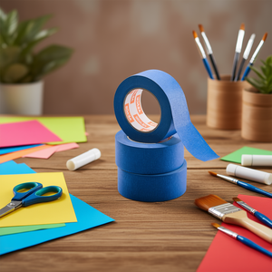 Nastro Adesivo Blu per Pittori 1.88 Pollici x 60 Iarde, 3 Rotoli per Lavori Artigianali - Product Image 2
