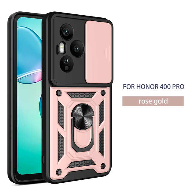 HONOR 400 Pro Stylish Professional Phone Case Features 360 Degree Rotatable Stand and Camera Protector