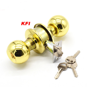 ゴールドプレート587高セキュリティドアノブロックダブルスチールドアボールロック - Product Image 1