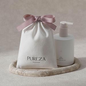 Custom <b>Gold</b> Logo Printed Suede Drawstring Packaging <b>Bag</b> Soft Suede Pouch for Shoe Cloth Hat - Product Image 3