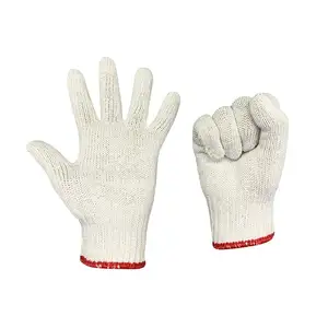 免费样品21-23厘米其他运动手套和连指手套柔软劳动建筑手工编织棉安全工作手套