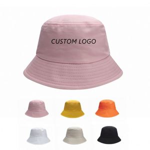Achetez en gros des chapeaux de pêcheur en coton uni de couleur unie, chapeaux seau simples pour l'extérieur, collection 2025 - Product Image 1
