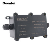 Kotak Sambungan Deenlai FSH713-A dengan Fitting Kompresi 8MM 2 Port, Casing Plastik PC
