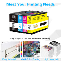 Cartucho de tinta TigerRoar para hp 711, compatible con HP DesignJet T100, T120, T125, T130, T520, T525, T530, cartucho para plotter t130, tanque de tinta 711