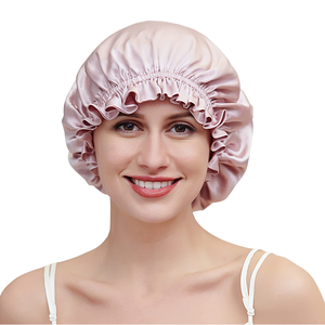 <span class=keywords><strong>Bonnet</strong></span> de nuit et de douche <span class=keywords><strong>en</strong></span> soie de mûrier 100% double couche réutilisable, écologique et ajustable pour usage domestique – Vente <span class=keywords><strong>en</strong></span> gros - Product Image 1