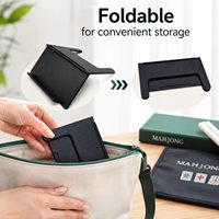 Support de cartes Mahjong pliable à bord incliné pour la lecture facile des cartes de référence des mises gagnantes, durable et résistant à l'eau