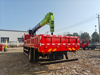 Camions de fret SHACMAN haute efficacité 4x2, 8 tonnes, grue à flèche à 5 sections, grue montée sur camion, moteur Changjiang