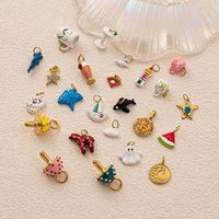 Pendentifs en émail en forme de champignon et de pizza en acier inoxydable YIMEIL&Wholesale – Large gamme de motifs mignons pour bracelets et colliers DIY