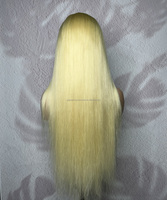 Perruques en cheveux humains HD transparentes blondes 613 lisses, densité 180, avec dentelle frontale 13x4 pour femmes, perruque frontale en dentelle de cheveux péruviens bruts