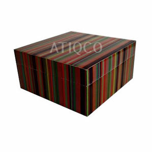 Red <b>Wooden</b> Christmas Brushes <b>Box</b> Multicolor X-Mas Design Storage <b>Box</b> for Home Table Festive <b>Gifting</b> <b>Box</b> - Product Image 2