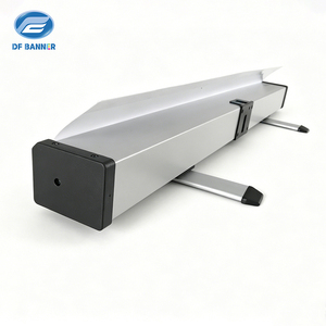 <span class=keywords><strong>Banner</strong></span> Enrollable Plateado Premium de <span class=keywords><strong>100x200</strong></span>, Soporte de Exhibición Retráctil Impreso Personalizado, Portátil para Promoción de Eventos - Product Image 3