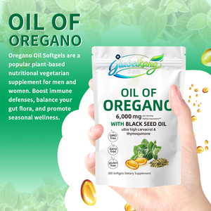 Formula Efficace Estratto di Origano Biologico Integratore Erboristico ad Alta Potenza Capsule Morbide di Origano e Olio di Semi Neri - Product Image 4