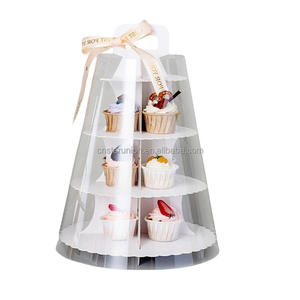 Pemegang <span class=keywords><strong>Display</strong></span> Cupcake kertas Multi lapisan, dudukan kotak kemasan manis meja makanan penutup rak portabel Hotel sore rak teh makanan ringan - Product Image 2