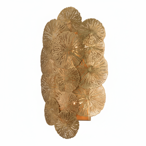 Lámpara de pared de disco perforado de latón antiguo aspecto vintage Fácil de instalar y mantener ideal para iluminación de cabecera - Product Image 1