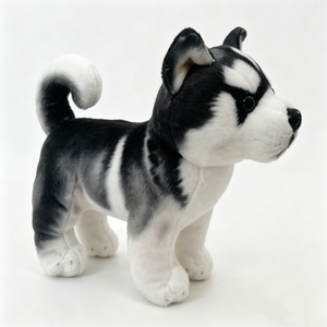 Peluche de husky personalizado, peluche de husky siberiano, peluche de perro husky, peluche realista de cachorro husky, husky blanco y negro - Product Image 2