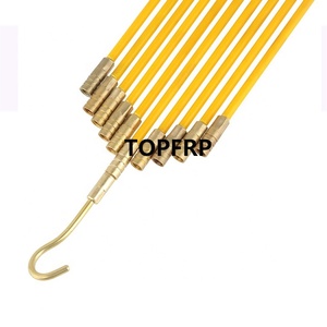 4mm Fish Tape Fiberglass Wire Cable <b>Rod</b> Pull Kit with Hook and Hole - Product Image 5