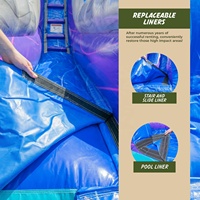 Château gonflable pour enfants de qualité commerciale, très vendu, grand château gonflable extérieur avec toboggan aquatique et piscine
