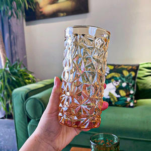 Vaso de Vidrio Bohemio de Alta Calidad, Diseño Clásico Tallado en Cristal para Té y Jugo, Tazas y Platillos Especiales para el Mercado Árabe - Product Image 6