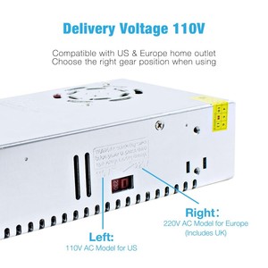 Alimentatore Regolabile 500W 12V 24V 36V 48V 60V 72V 80V 110V 220V 2A 4A 6A 8A <span class=keywords><strong>10A</strong></span> 20A 40A 500W AC DC Switching - Product Image 6