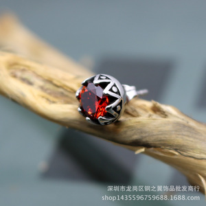 Pendientes yunnique con forma de corona, seis colores, engaste de bisel de acero inoxidable para regalo, joyería - Product Image 5