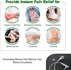 Alfombrilla de ratón portátil con conexión a tierra, alfombrilla de ratón de 11*13 pulgadas <span class=keywords><strong>para</strong></span> trabajar en oficina, alfombrillas antideslizantes de ratón con cable de puesta a tierra - Product Image 4