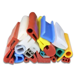 High-temperature Resistant Color Silicone Extruded Profiled Silicone Rubber Sealing Strip Silicone Sound Insulation Strip