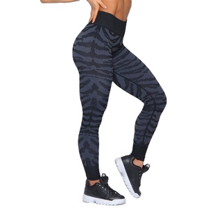 Wholesale Ladies High Waisted Yoga Pants Spandex <b>Tummy</b> <b>Control</b> Fitness Gym Tights Custom Print Leggings for Women - Product Image 4