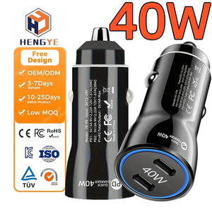 Chargeur de voiture universel 18w 38w 40w 60w Super Quick Charge, chargeur de voiture USB-<span class=keywords><strong>C</strong></span> double port, charge rapide type <span class=keywords><strong>C</strong></span> - Product Image 1