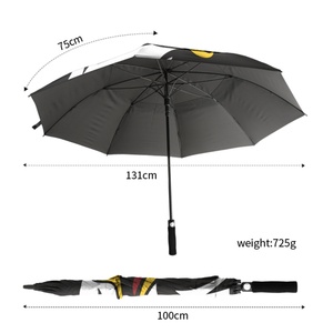 Premium 68" Extra Wide Golf <b>Umbrella</b> Double Canopy Waterproof UV Protection <b>Umbrella</b> for Golfers Travel Beach Use - Product Image 4