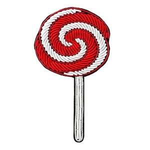 SILK EMBROIDERED <b>BADGE</b> CANDY DESIGN Fabric <b>Sew</b>-On Type <b>Badge</b> - Product Image 1