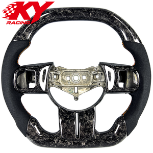 Volante deportivo personalizado de fibra de carbono forjada con revestimiento de gamuza negra para Jeep Wrangler JK 2010-2017 Grand Cherokee - Product Image 1