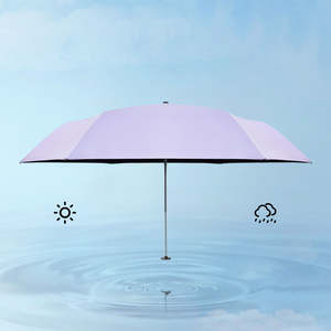 Parapluie pliant en trois sections, léger, compact, ouverture manuelle, protection solaire, résistant à la pluie, facile à transporter, impression personnalisée, pour l'extérieur - Product Image 2