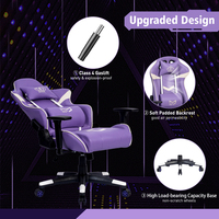 Chaise de jeu professionnelle en PU VANBOW, style traditionnel, avec tête pivotante, tissu synthétique durable pour la maison/le bureau