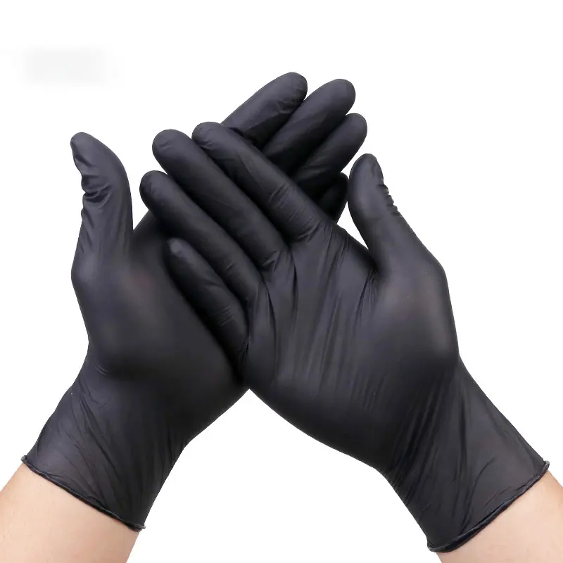 XINGYU Best Seller Fabricantes Salón de Belleza Maquillaje Sin Polvo Tatuaje Negro Guantes de Nitrilo Desechables