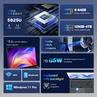 Laptop Gaming Ryzen7 5825u 15.6 inci, CPU SSD 1TB 512GB DDR4 RAM untuk siswa, Notebook Laptop bisnis rumah pribadi murah