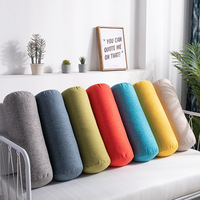 Coussin de yoga cylindrique personnalisé avec logo - Coton perlé et lin, coussin de méditation lavable, pliable, faible MOQ