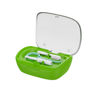 Étui de Rangement Portable pour Appareil Dentaire Orthodontique à Double Couche de Haute Qualité avec Séparation Humide/Sèche et Miroir Intégré