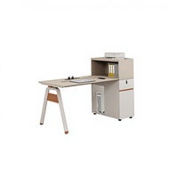 Bureau de travail ergonomique moderne avec tiroirs de rangement - Table d'ordinateur en bois minimaliste intégrée