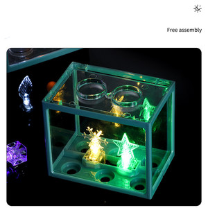 Betta Fish Tank Light <span class=keywords><strong>Led</strong></span> <span class=keywords><strong>Aquarium</strong></span> Accessoires Bricolage Détachable Creative Micro-Paysage Éclairage Multicolore - Product Image 3