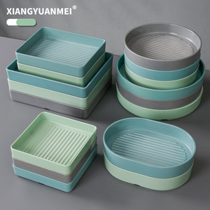Produits commerciaux américains Xiangyuan : Assiettes spéciales pour écrevisses, restaurants de fruits de mer et de fondue chinoise, imitation porcelaine en plastique - Product Image 1