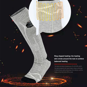 100% कपास कैजुअल शीतकालीन हीटिंग मोजे 5000 रिचार्जेबल बैटरी-संचालित थर्मल फुट वार्मर पुरुषों के लिए लुभावनी नीचे लोगो - Product Image 3