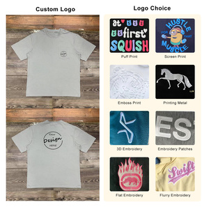 T-shirts vierges de haute qualité pour hommes avec poche T-shirt uni à col rond en couleur unie 100% coton à manches courtes avec logo imprimé - Product Image 2