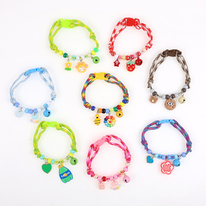 <span class=keywords><strong>Collar</strong></span> de Lujo para Gato con Diseño Trenzado en Contraste, Lindo Estampado de Huella, Campana Sencilla, de Poliéster, con Dibujos Animados, Ajustable, para Todas las Estaciones - Product Image 1