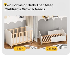 <span class=keywords><strong>Basso</strong></span> prezzo di vendita on-line Multi-funzionale crescita bambino culla per bambini letto in legno culla può essere trasformato in un letto per bambini - Product Image 3
